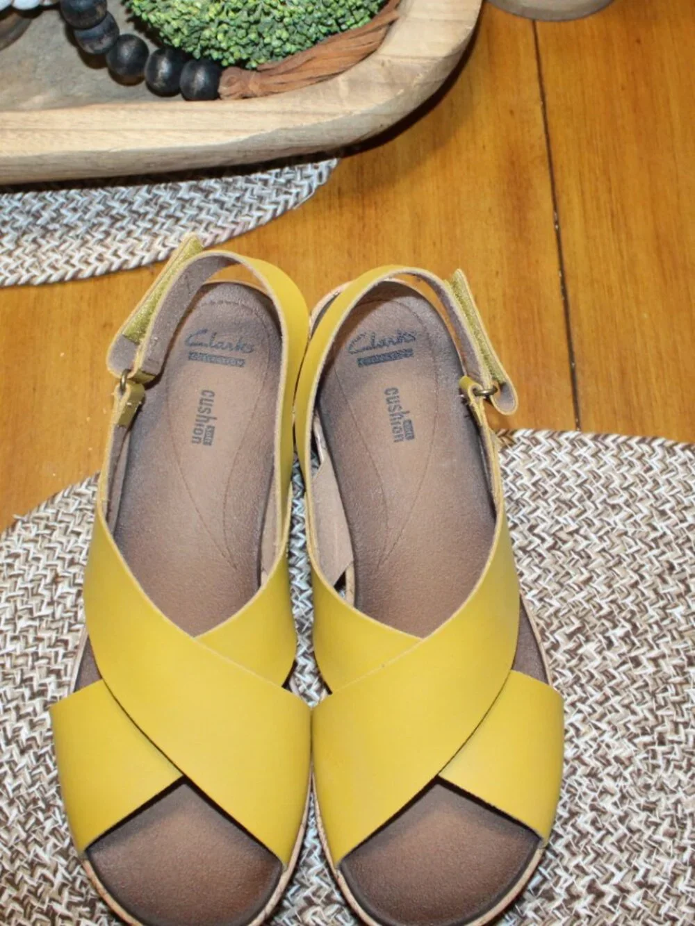 NWT CLARKS Stasha Hale Sandal Wedges 9 1/2 WIDE STUNNING! - Picture 10 of 16